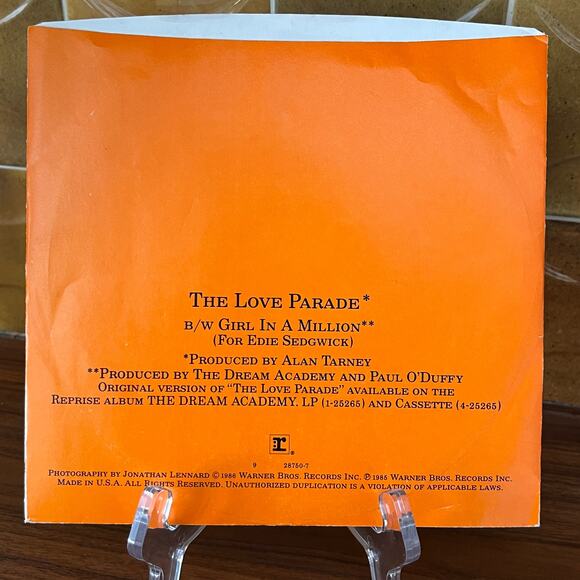 The Dream Academy The Love Parade Girl In A Million 45rpm 7" 1985 Reprise 728750 - Picture 7 of 7